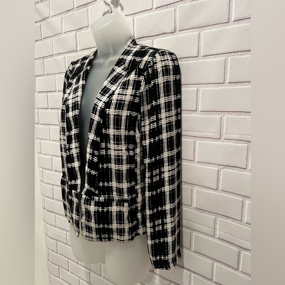 ELLA MOSS women open front blazer black and white/size M - Picture 2 of 9